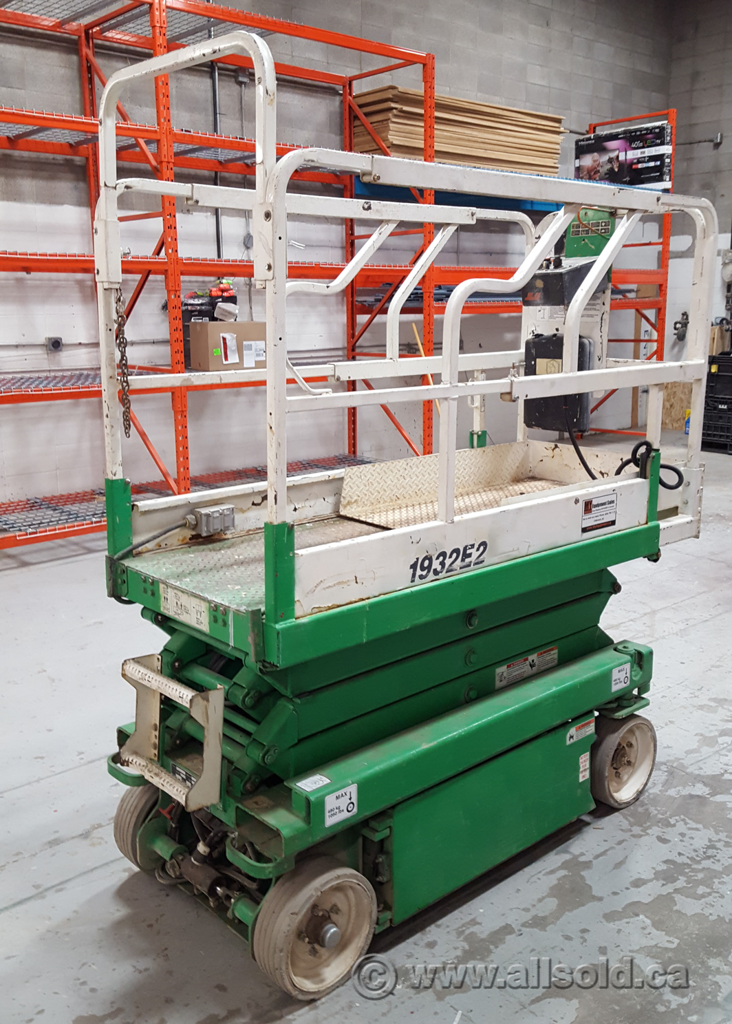 JLG 1932E2 Green 19' Electric Platform Scissor Lift Manlift Allsold